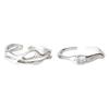 S999 Sterling Silver Unisex Couple Rings - Personalized, Cool, High-End Irregular Design, Openable Finger Rings