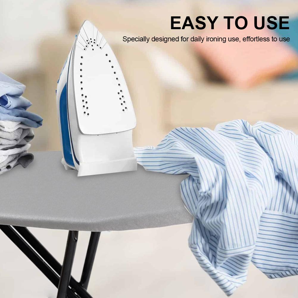 Ironing Board with Iron Rest Ironing Board Height Adjustable Steam Iron Rest with Heat Resistant Cover Metal Frame Non-Slip Legs