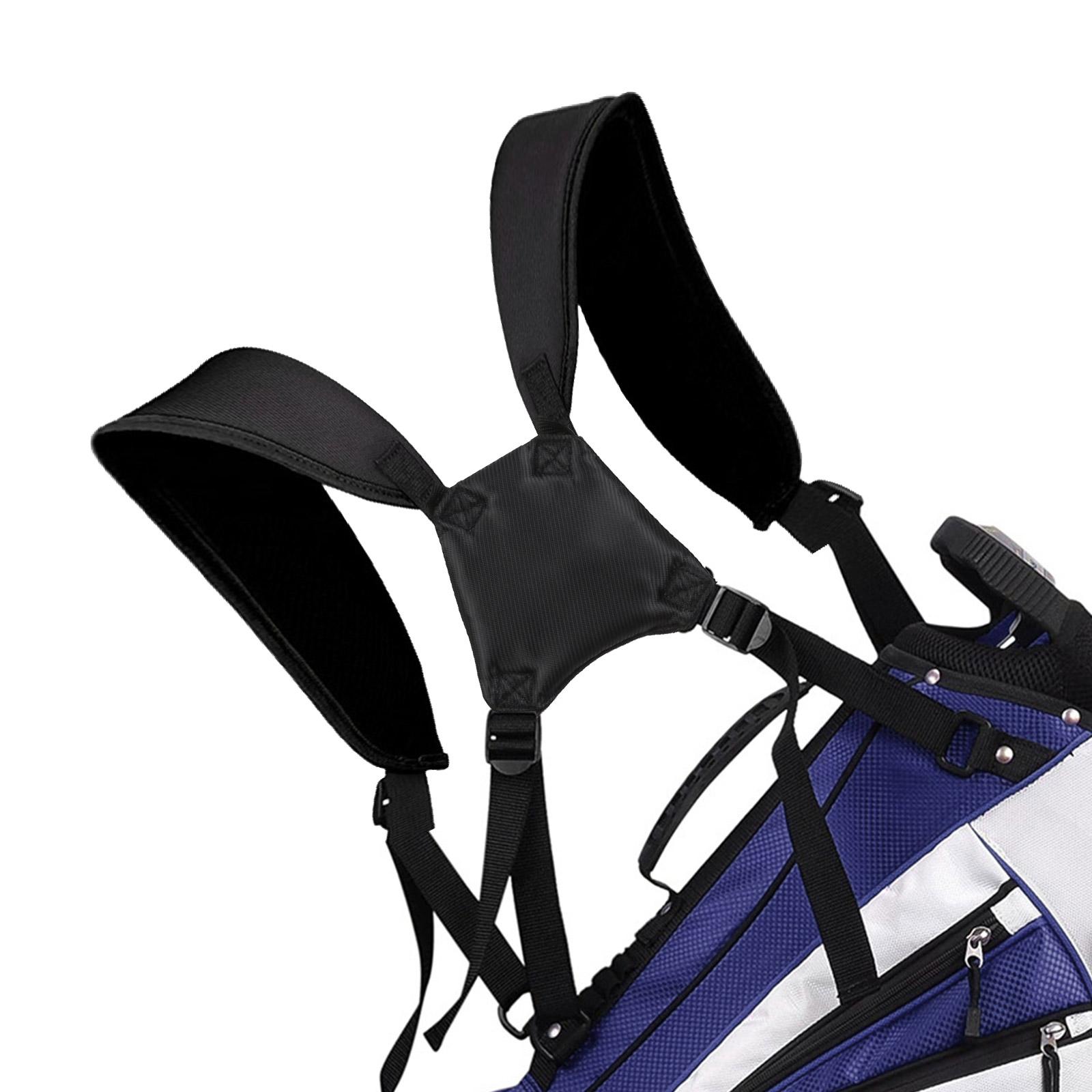 

Golf Bag Backpack Straps Comfort Double Shoulder Adjustable Nylon Strap Universal Golf Carrying Bag Strap Easy to Carry 1 чёрный