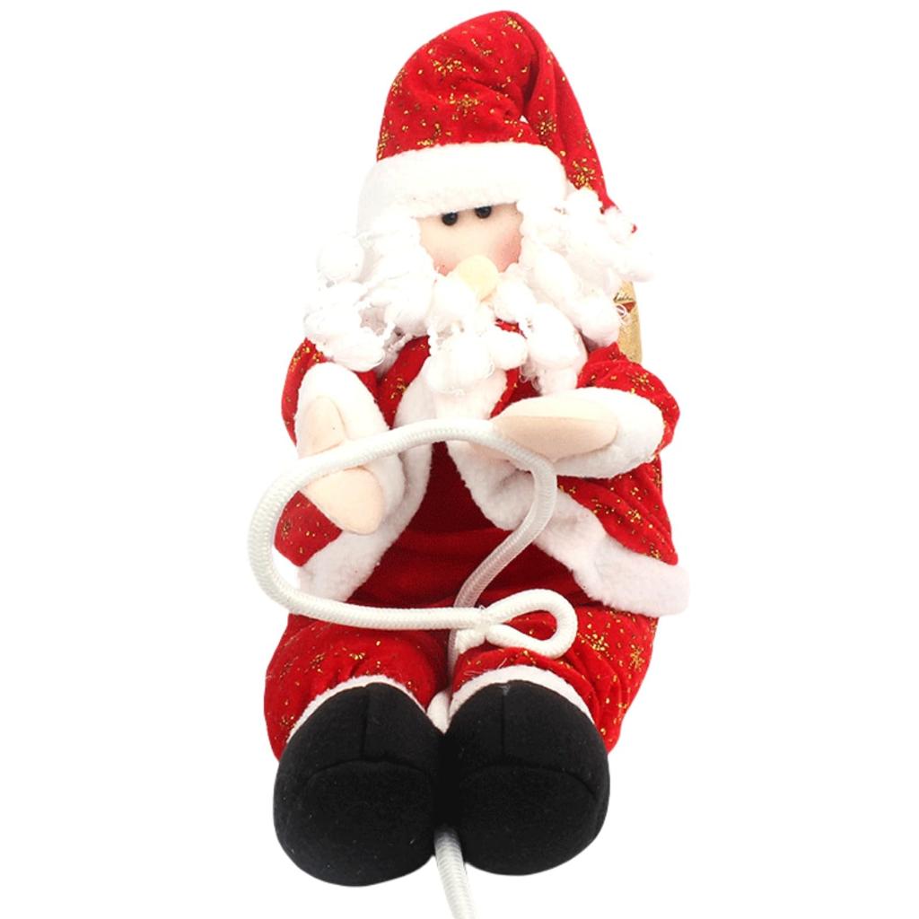 COSSA Christmas Ornament, Santa Claus Doll with Climbing Rope, Santa Ornament, Room Wall Decor (36)
