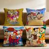 Cartoon Classic F-Flintstones Cushion Cover Multi-Scene Pillow Cover for Home & Car - Reversible, Soft & Durable for Daily Use