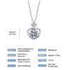 Factory Customized 14K Gold Plated S925 Sterling Silver 1CT VVS GRA Moissanite Adodo Snake Chain Heart Pendant Necklaces Gift