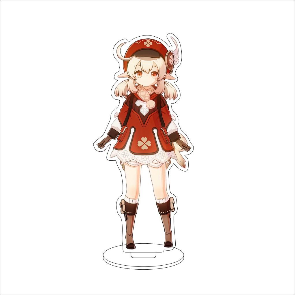 16CM Anime Genshin Impact Cosplay Acrylic Stand Ornaments Aether/Lumine/Paimon/Asmoday/Ronova  Figure Stand Halloween Gift