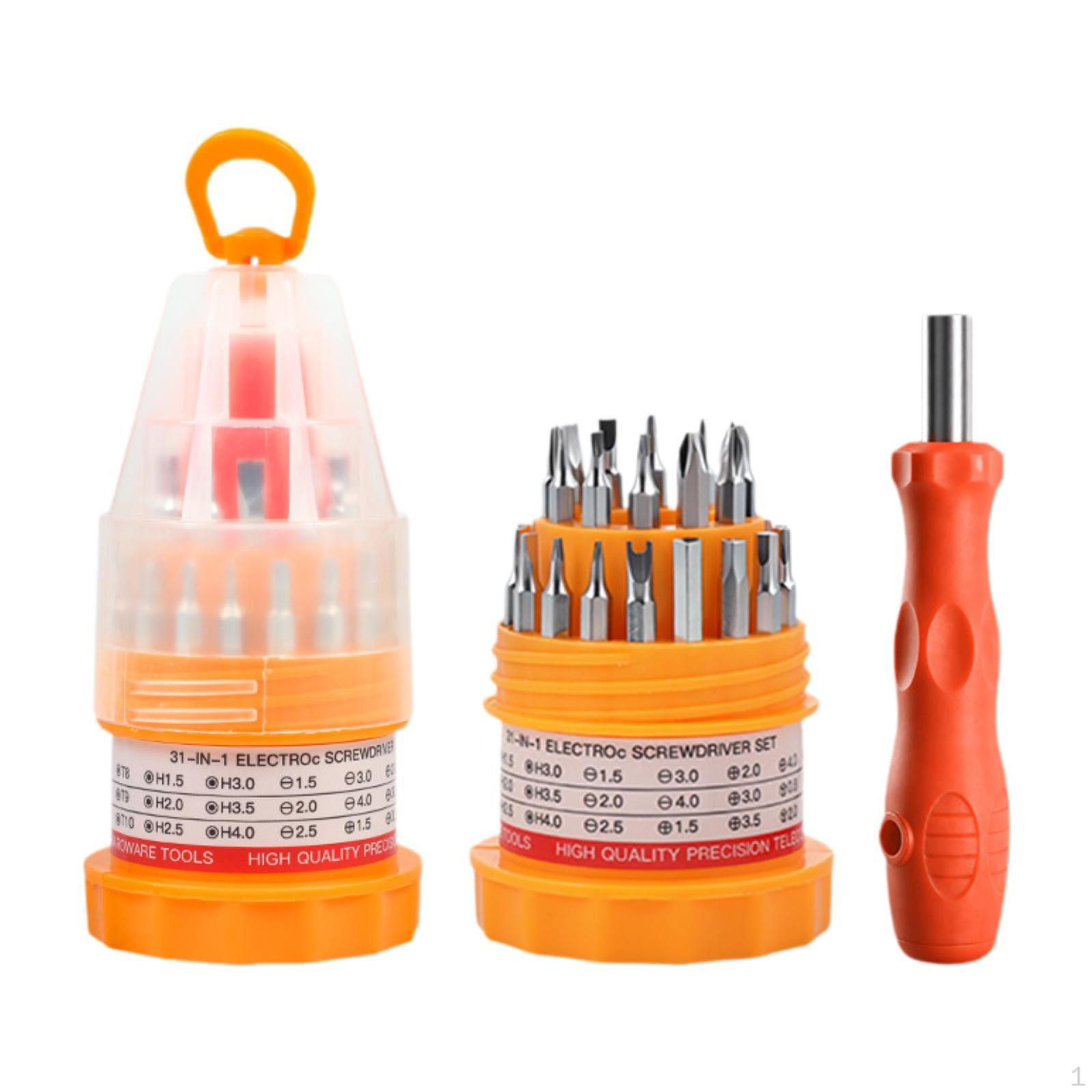 

Steel 31 in 1 with 30 Screwdriver Bits, Porfessional Screw Repair Hardware Tool Set for PC, Mobile,