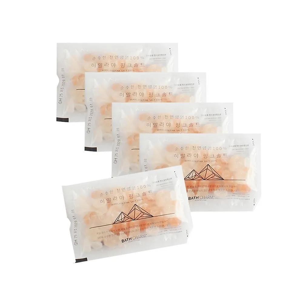 BATHCHARM Himalaya Pink Salt 100g x 5 Pack Bath Bombs Pink salt (fine grain) 100g x 5 packs