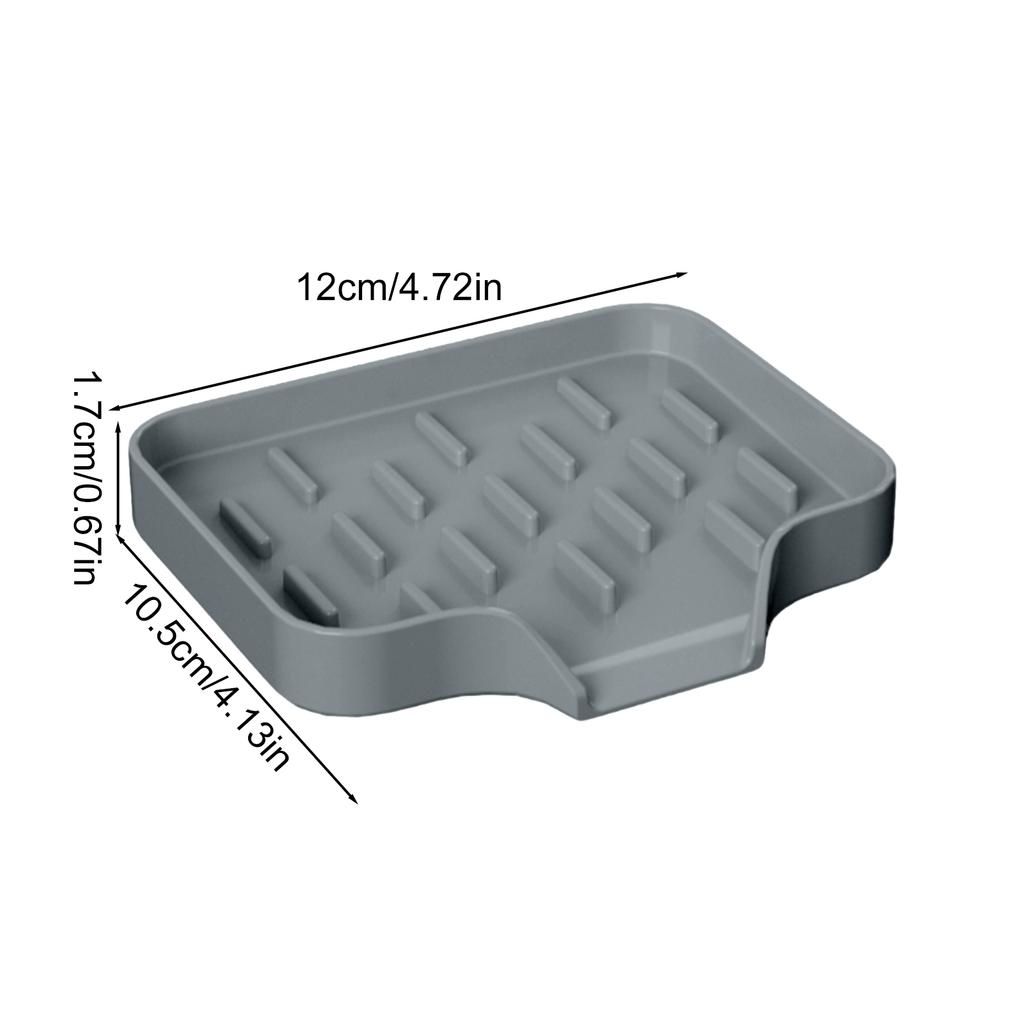 Silicone Soap Holder Self Draining Soap Bar Holder Kitchen Soap Dish Sponge Tray Counter Caddy Organizer for Dish Soap Dispenser