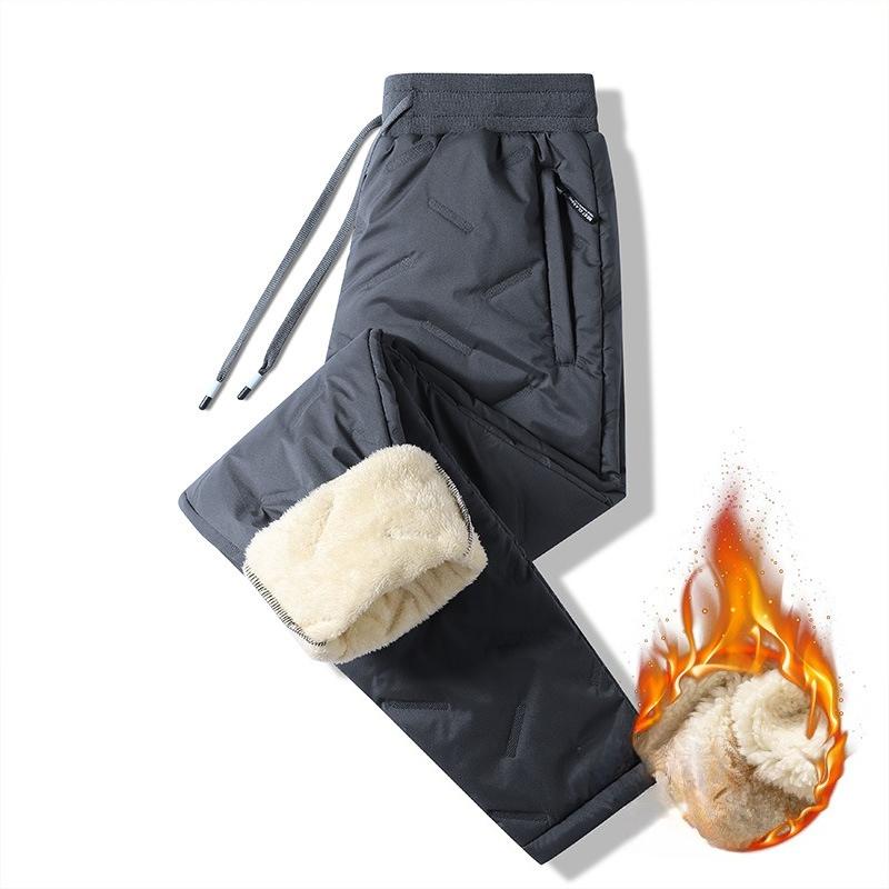 

Men s Loose-Fit Oversized Windproof Fleece-Lined Shearling Sports Trousers for Autumn and Winter 8XL