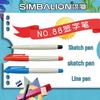 Taiwan Lion 88 Refillable Fine Tip Red Fineliner Marker Pen