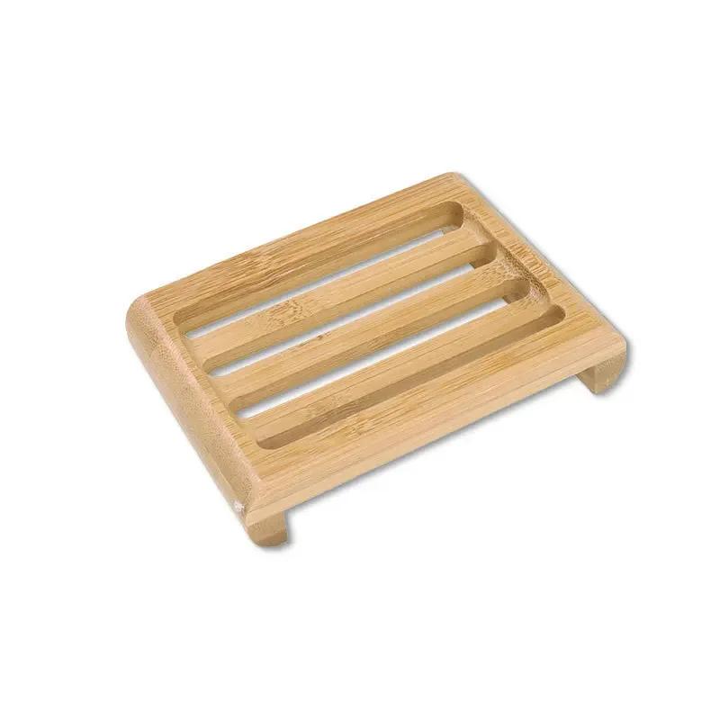 Soap Dish Container Moisture-proof Bamboo Storage Tray Draining Box Home Shower Washroom Accessories Wood Color Bathroom Tools
