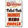 Backyard BBQ Pool Bar Grill Metal Sign, Vintage Outdoor Party Wall Art Decor