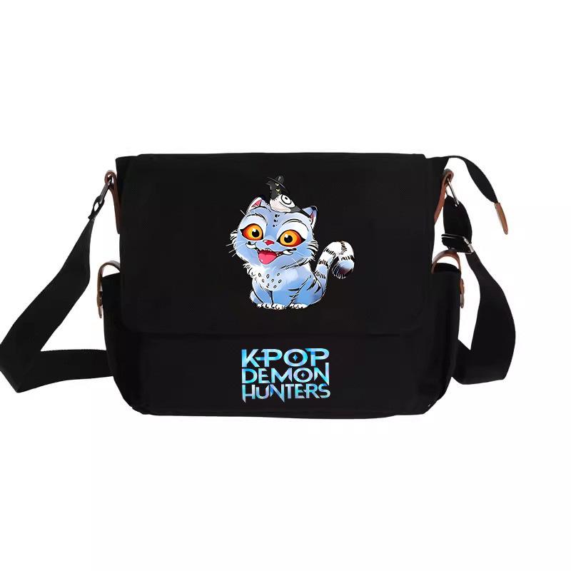 New Kpop Demon Hunter Group Printed Crossbody Bag Korean Wave Peripheral Shoulder Bag Crossbody Bag Canvas Bag Girls KTY