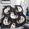 Star Puppy and Kitten Print Flannel Blanket,High Quality Comfortable for All Seasons,Home Decor,Warmth and Comfort,Perfect for Christmas Gifts