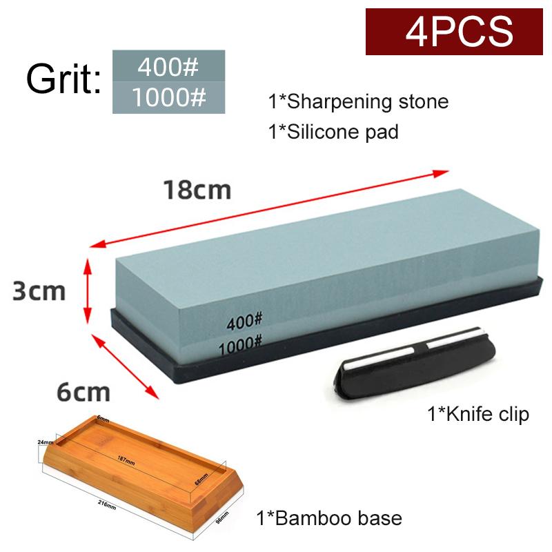 Sharpening Stone Knife Professional Sharpener Whetstone Dual Side Set Grinding Shapner Water Wetstone Kitchen Accessories Tool