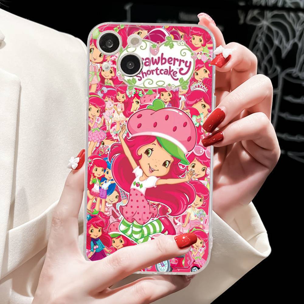 

S-Strawberry Cartoon S-Shortcake Girl Case For Iphone 17 16 15 Pro Max 11 12 13 14 Pro Plus Phone Cover iPhone 12pro max