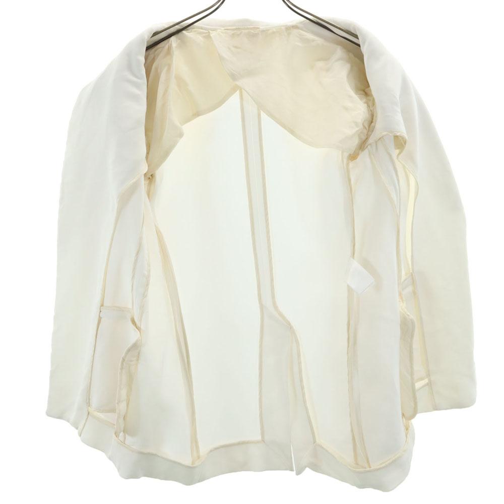 Celine Jachetă cambrată cu mâneci lungi 38 Alb sistem Femei Folosit