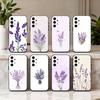 P-Purple L-lavender Phone Case For Samsung Galaxy A73,A72,A71,A70,A53,A52,A51,Soft Silicone Black Cover