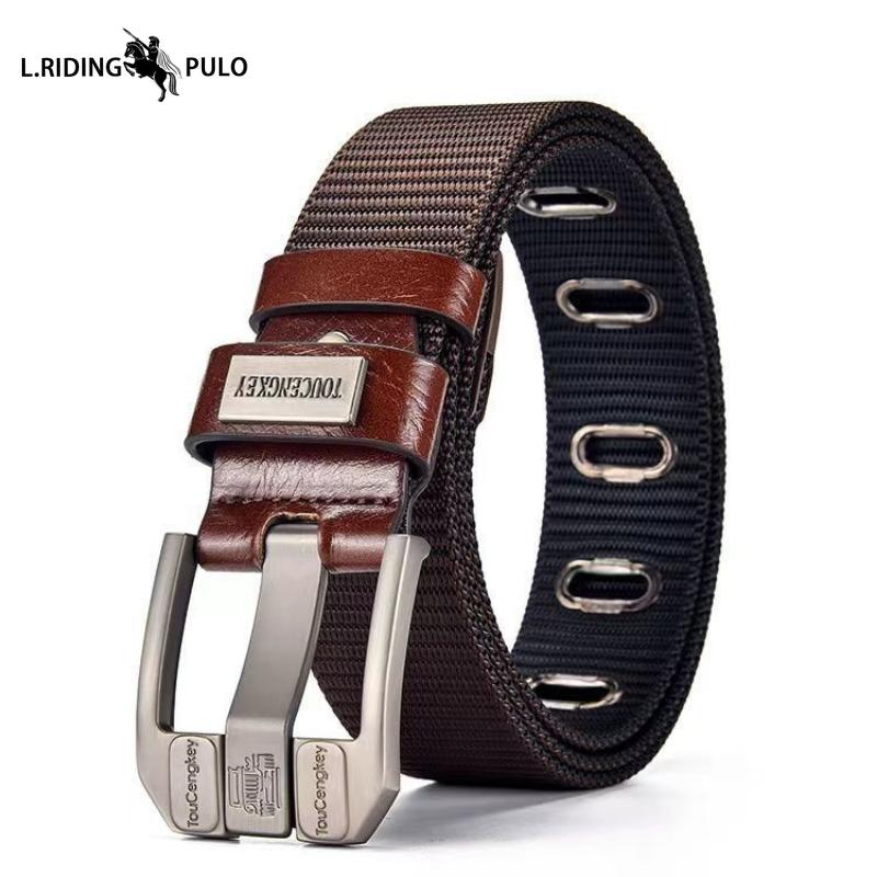 Nylon Canvas Thickened Belt Men's Overalls Belt Pin Buckle Outdoor Leisure Youth Versatile Belt