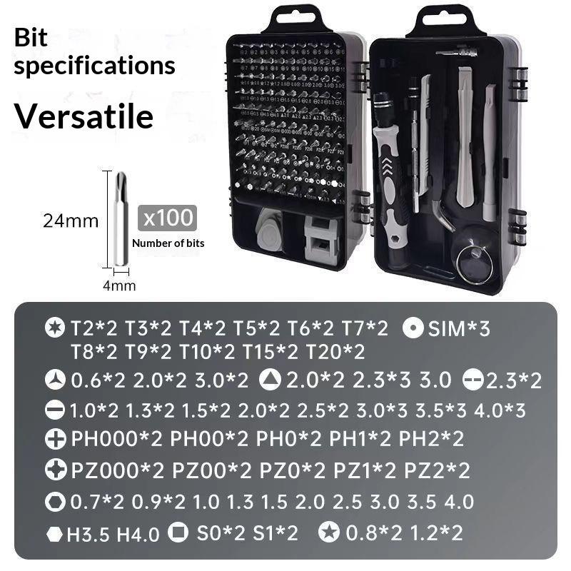 Magnetic Screwdriver Set, 115 in 1 Precision Repair Kit with High Hardness CR-V Bits for Phone Laptop PC Electronics Disassembly