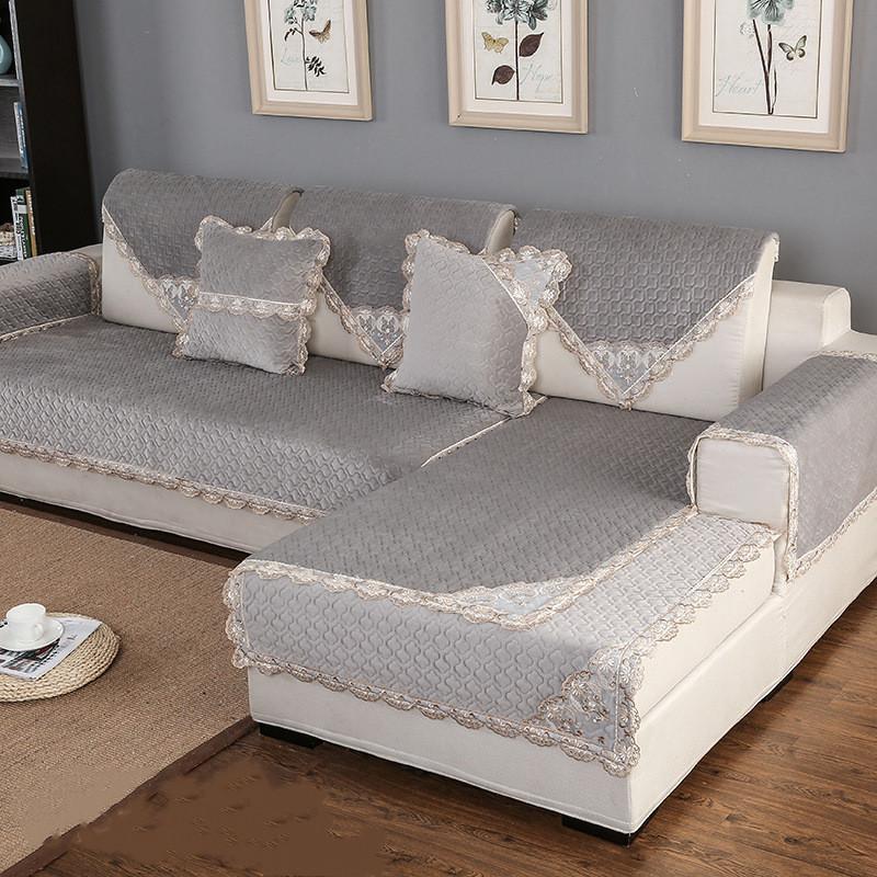 Зимний утепленный плюшевый чехол для дивана, простая современная гостиная, однотонный чехол для дивана, чехол для дивана, полотенце, украшение дома 70x210