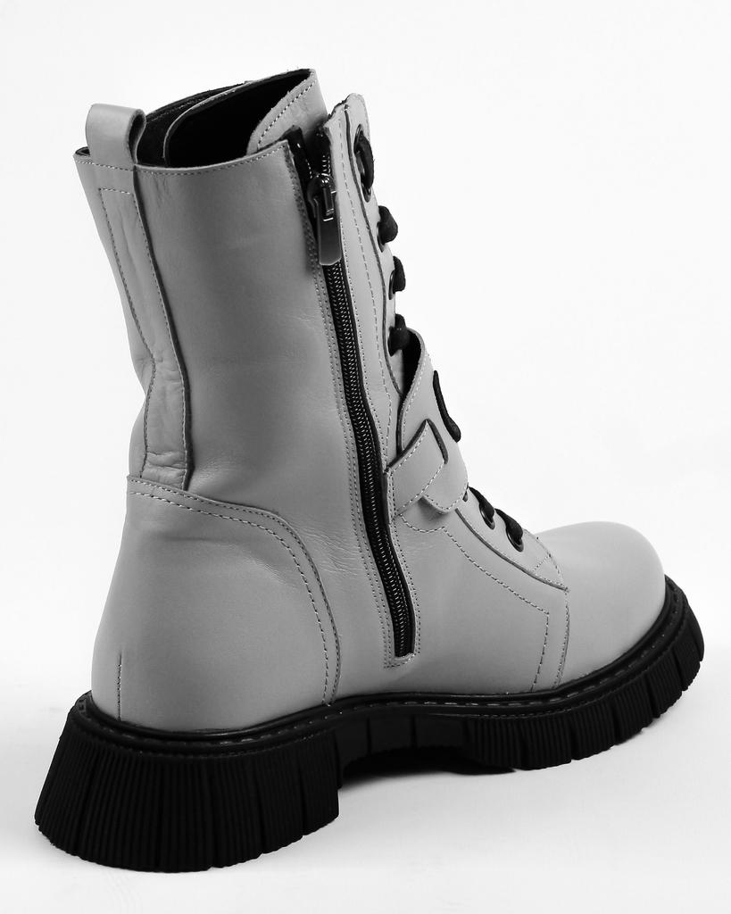 Boots with Lacing Guero 182227 Gray Leather