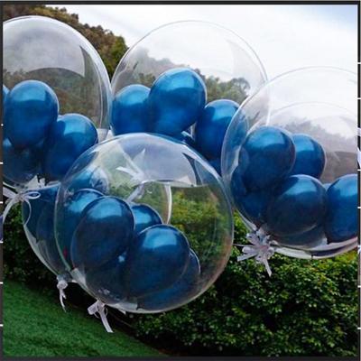 9-piece Set Latex 20-inch Transparent  Bobo  Balloon  Kit Birthday Party Confession Layout Wedding