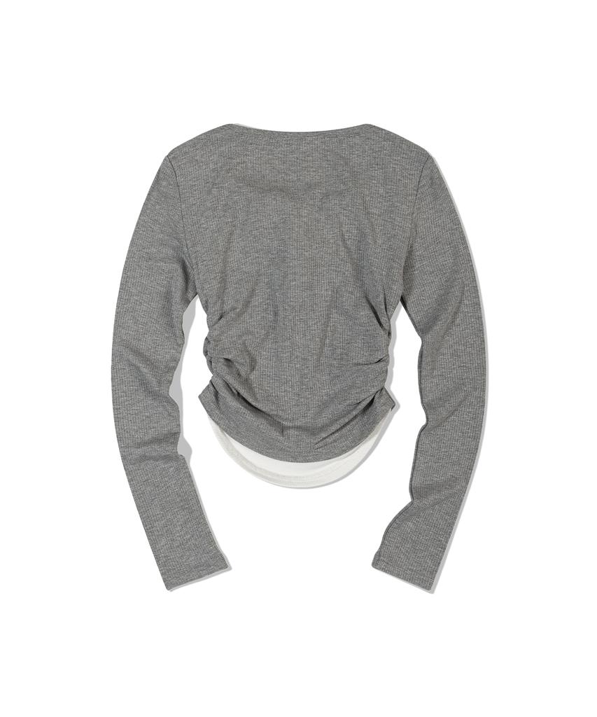 MOAA Dual Henley Neck Sleeve_Fleece Lined (Gray)