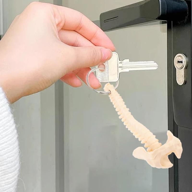 Detailed Human Spine Skeleton Keychain Anatomical Model Key Chain for Teaching and Ornamentation Doctor Accessories