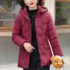 Plus Size Middle Age Women Winter Coats Hooded Elegant Thick Warm Embroidery Parkas Female Jackets