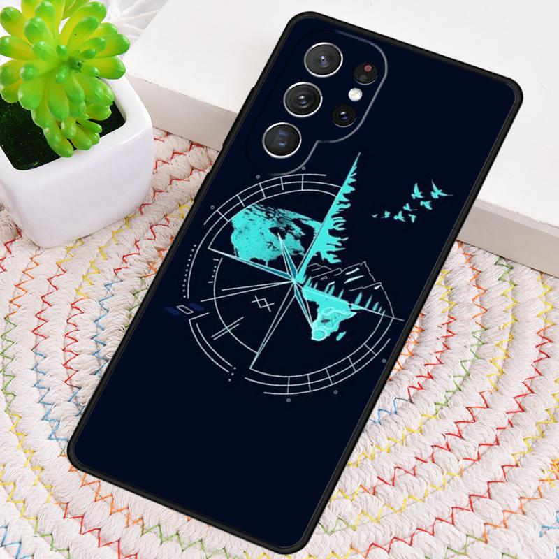 Compass Phone Case for Samsung Galaxy Note 10 Pro S26 Ultra S23 S24 FE S25 S21 S22 PLUS Shockproof Cove