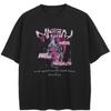 T-shirt Nera Grafica Lettera Streetwear Cotone Unisex Top Magliette Estate Maniche Corte(5)