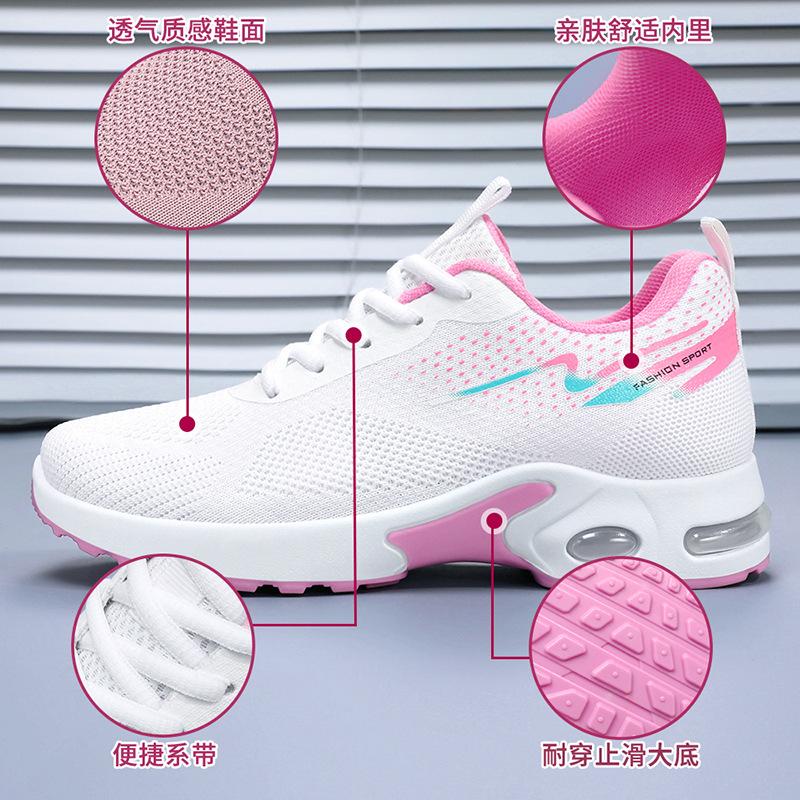 Sneakers Women's Air Cushion Lightweight Running Shoes Fashion Large Size Single Shoes Women's Shoes