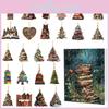 Weihnachtsbaumschmuck Acryl-Heft Countdown-Kalender für festliche Heimdekorationen