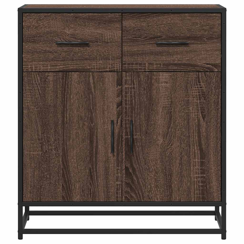 Sideboard Brown Oak Effect 68 x 35 x 76 cm Engineered Wood