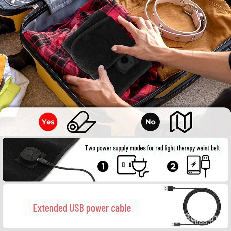 60-Perlen-Infrarot-Rotlicht-Therapie-Wickel: Für Taille, Handgelenk, Schulter, Bauch & Ganzkörpergebrauch