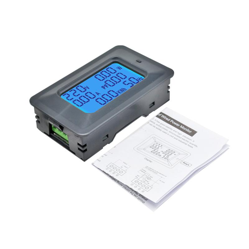 AC110-250V 20A 100A LCD Digital Voltmeter Ammeter Power Tester Energy Meter Ampere-volt Watt Meter Tester Detector