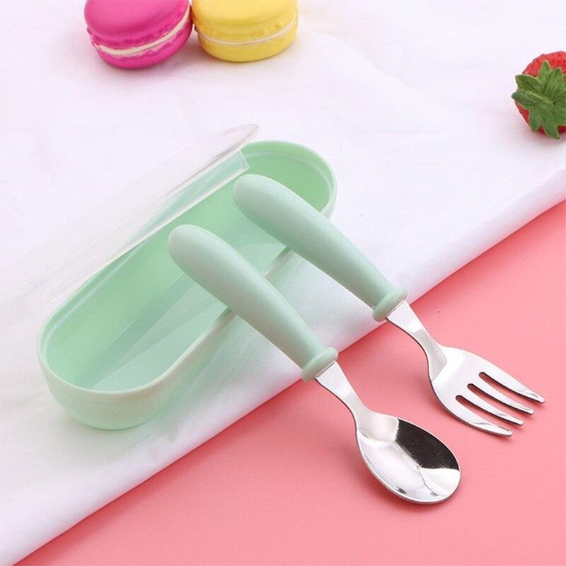 3pcs Spoon Fork Box Cutlery Portable Spoon Cutlery Set, Cute Cutlery Set, Suitable for Daily Commuting Use