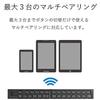 ELECOM Foldable Bluetooth Keyboard, Multi-Pairing, Black, TK-FLP01BK