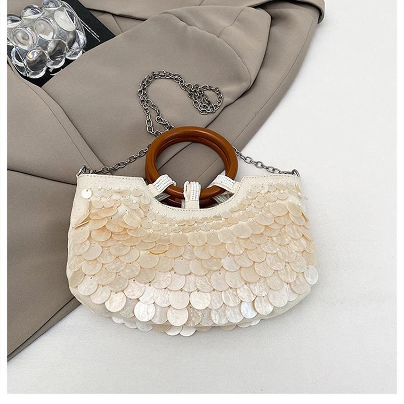 NEW Designer Woven Shoulder Bag for Women Crossbody Tote Small Handbag Shell handmade Purse Tote Handbag Hobo Evening Bag