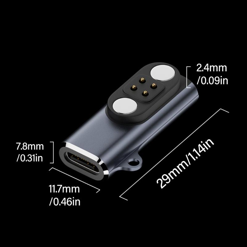 Bone Conductions Headphone Charging Adapter for X18 Magnetic Adapter Type C to 4 Pin Charging Converter Portable