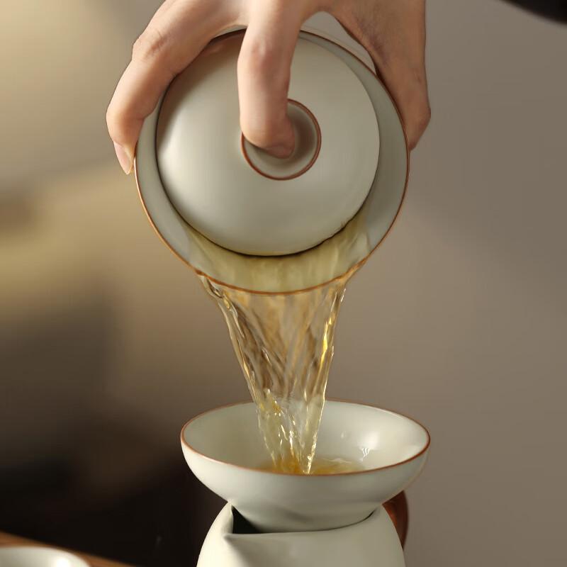 Naijiang Ru Kiln Gaiwan Tea Set