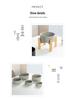 Ceramic Pet Food Bowl with Elevated Bamboo Stand - Anti-Tip Design for Dogs and Cats, Protects Cervical Spine