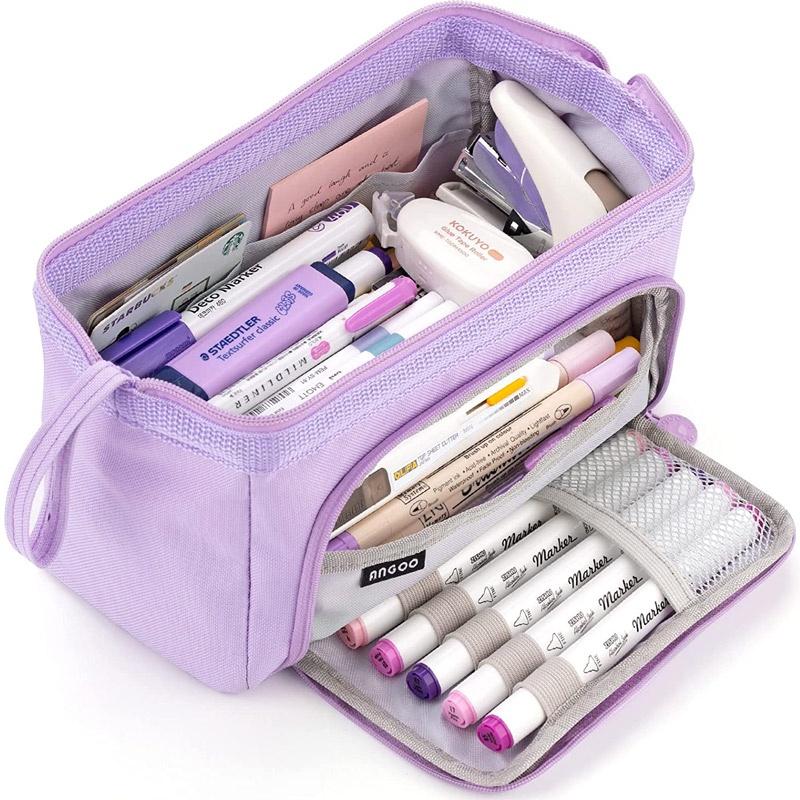 

Пенал большой емкости сумка Kawaii Pen Box Organizer Корейский многофункциональный чехол Школьные принадлежности Офисные принадлежности Канцелярские принадлежности