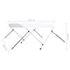 2 Bow Bimini Top White 150x120x110 cm
