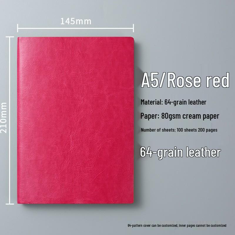 Custom A5 Office Notebook - Thick, Simple Notepad for Business Meetings, Logo Printable