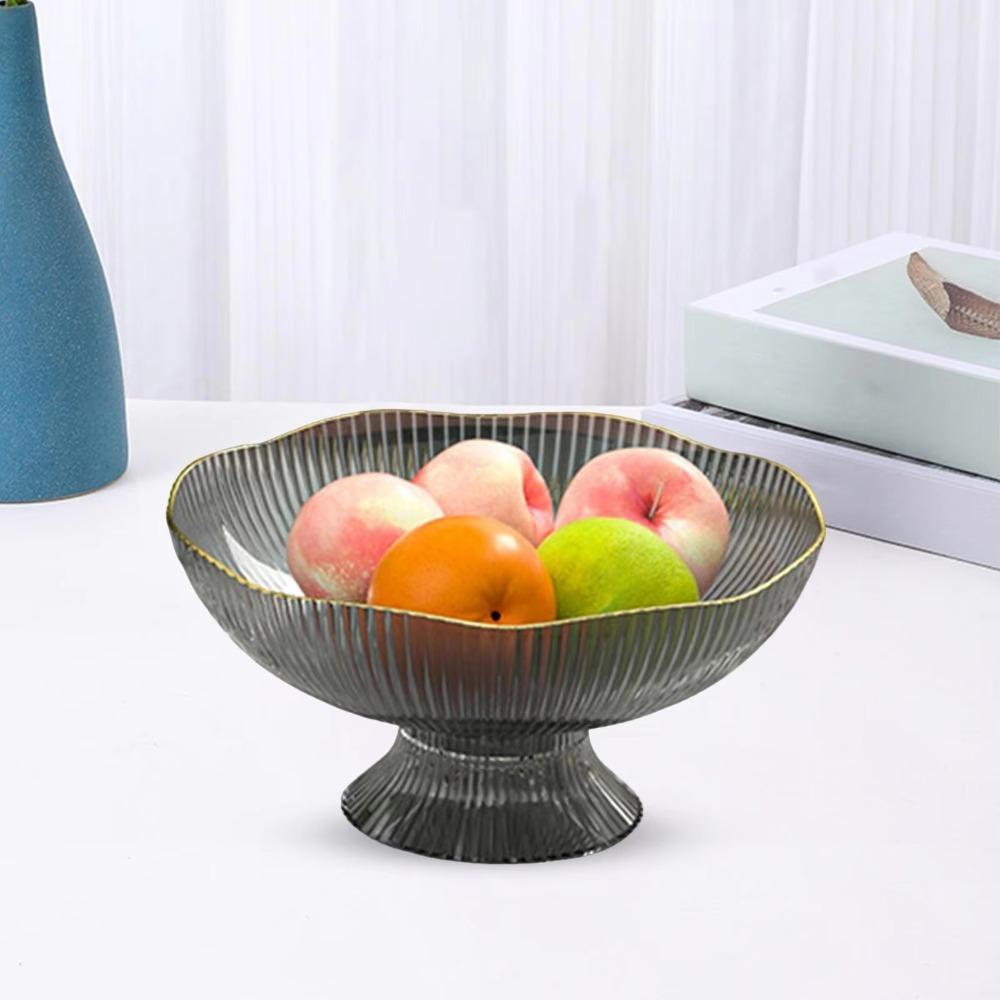 High Feet Draining Fruit Plate Large Capacity Snack Serving Bowl INS Living Room Fruit Basket Home