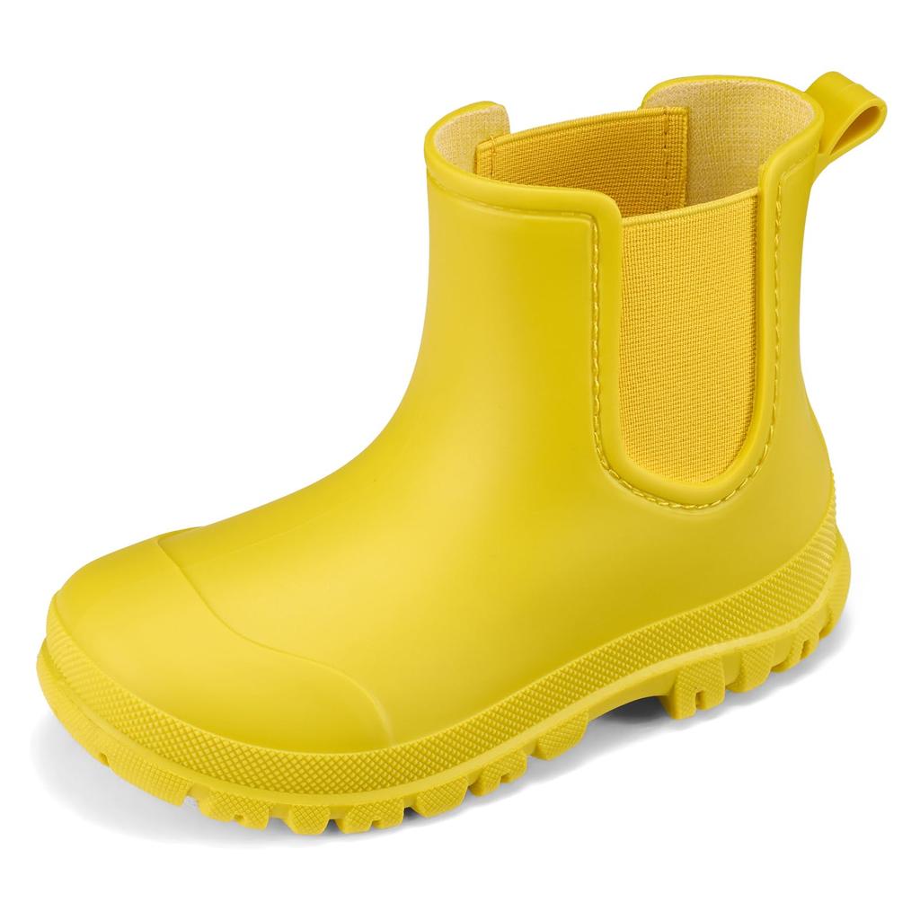 HISEA Kurze Gummistiefel für Kinder, Vollständig Wasserdicht, Rutschfest, Leicht, Seitlicher Gummieinsatz, Geeignet für Jedes Wetter, Geeignet für die Schule, Jungen, Mädchen, Elementa