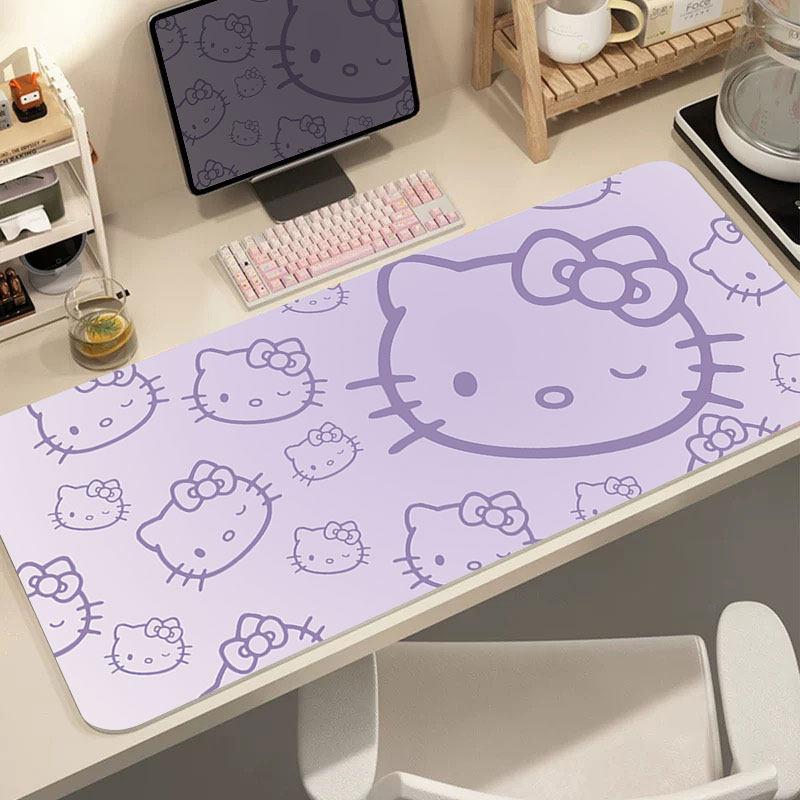 Creative Leather Hello Kitty Printed Mouse Pad Girls Student Extra Large Non-Slip Pad Computer Key Pad Cartoon Desk Writing Pad