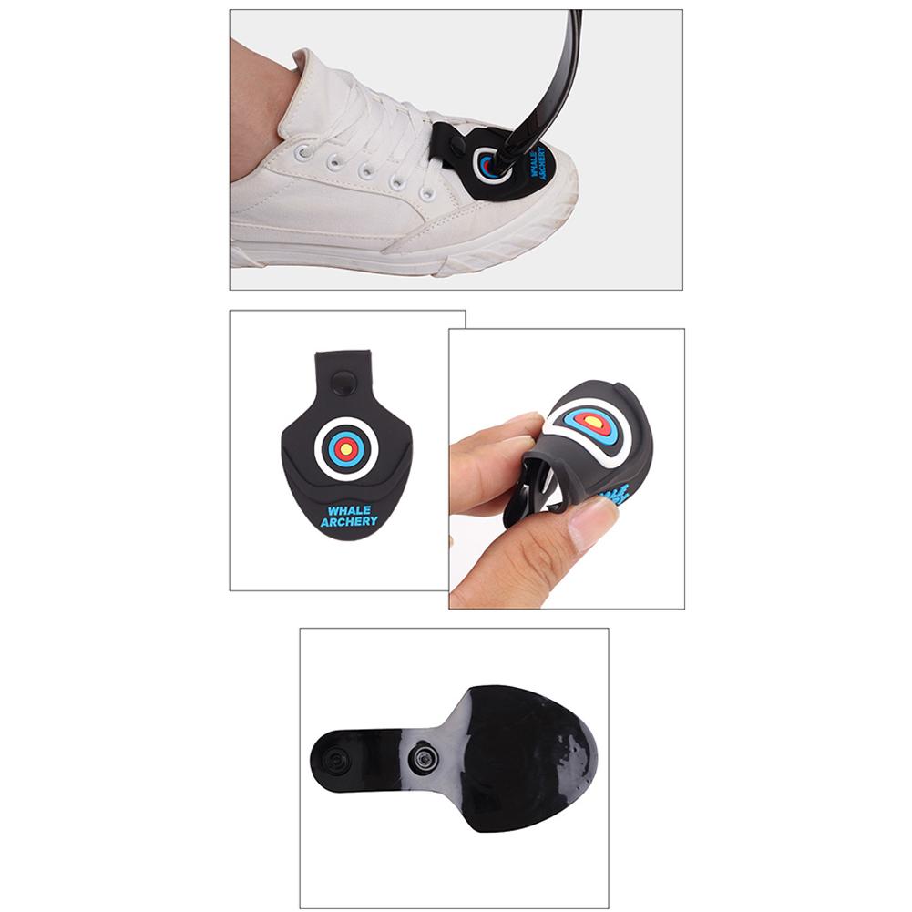 Recurvebogen Wurfarm Schutz Wurfarmende Schutzpolster auf den Schuhen Bogenschießen Pfeilauflage Fußpolster mit Schnalle für Compound-/Recurvebögen