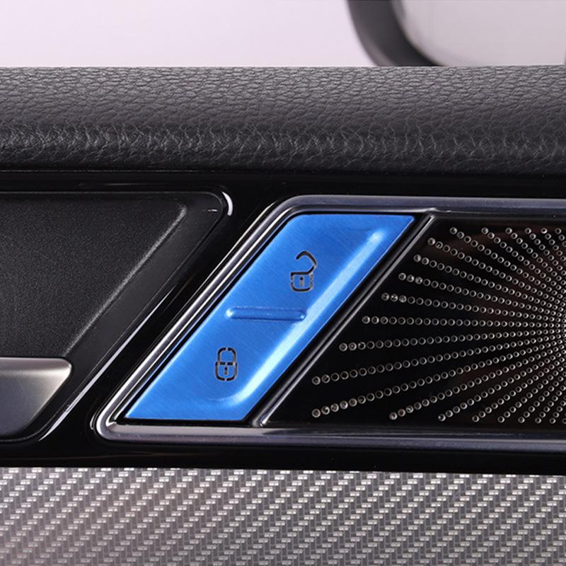 Car Door Unlock Button Decorative Sticker Suitable For Volkswagen Vw New CC One Click Start P Gear Interior Button