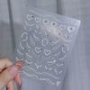 New Pearl Love Nail Art Sticker Three-dimensional Relief French Crystal Diamond Love Heart Sticker Nail Decal Back Pad for Daily Use